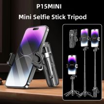 P15Mini Selfie Stick Stativ 3-in-1-Telefonstativ mit ausziehbarem Griff und abnehmbarer Fernbedienung für Vlog- und Livestreaming-Fotografie