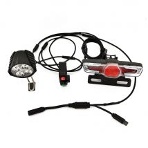 EBKE Waterproof Cable Integrated Light Set FrontLight RearLight Turn Signal BrakeLight For Bafang Motor BBS 01 02 HD UART CAN