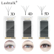 Lashtalk 3D4D5D W-Form Mix8-12/8-15 mm C/D Curl Bloom Auto Flowering Vorgefertigte Fächer-Wimpernverlängerungen, natürlich weich von Nagaraku