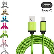 USB Typ C Ladegerät Kabel Datum Sync Schnelle Lade Nylon Geflochtene Draht Ladegerät Kabel Für Samsung Huawei Android Typ C Handy