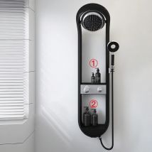 Modernes Design Badezimmer Dusch system Wand Wasserfall Niederschlag Thermostat Dusch armatur Set High-End Villa Dusch paneel Einfach zu installieren Multi-Funktions-Wasserdruck-Anpassung Luxus-Dusch