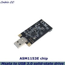 Hochwertiges msata zu usb 3,0 Solid-State-Laufwerk zur mobilen Festplatte asm1153e Chip Plug and Play für Größen 30*50