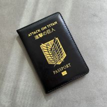 Attack on Titan Passport Cover Anime Shingeki No Kyojin Travel Case for Passports Wings of Freedom