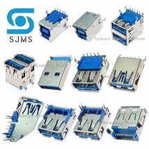 1PCS USB3.0 connettore 3.0 Tipo A Femmina Tipo B Tipo AF 90 gradi inserto laterale terminale stampante interfaccia ad alta velocità da 180 gradi