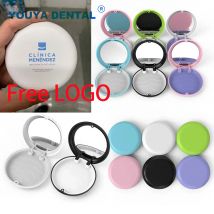 Personalizza il logo 50PCS Custodia ortodontica Apparecchi dentali Custodia di fermo Allineatore magnetico Bocca Guard Denti finti Allineatore Contenitore