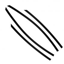 Suitable for 2008-2016 BMW X6 X5 1 series modified car window trim PC black mirror surface window bright strip