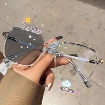Photochrome Sonnenbrille Anti Ultraviolett Transparent Rahmen Brillen Mode Koreanische Elegante Einfache Brillen Frauen