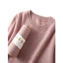 Maglione da donna in puro cashmere al 100% 2025 Autunno Inverno girocollo manica lunga caldo morbido pullover lavorato a maglia nuovi top in maglia abbigliamento donna