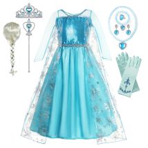 Ragazze Snow Queen Elsa Costumi per bambini per ragazza 2025 Festa di carnevale Abito da ballo Abito da gioco Abbigliamento per bambini Abito da principessa per bambini