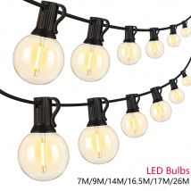 110V/220V G40 Girlande LED Globe Fee String Licht LED Outdoor Weihnachten Party Garten Decor Girlande Lampe straße Terrasse Hinterhof