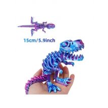3D Printed T-Rex Dinosaur Skeleton – Full Jointed Movable Model, Realistic Desktop Decoration & Birthday Gift for Kids