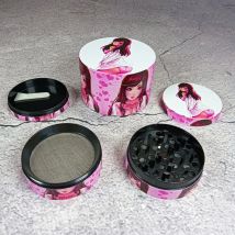 2/2,5 zoll Cartoon DVA Metall Kräuter Grinder Gras Zigarre Mühle Mörtel 4-Schichten Tabak Vanille Knospe Grinder Rauchen zigarette Werkzeug