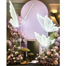 Luci a batteria a farfalla a LED Farfalle di pizzo creative moderne e romantiche per decorazioni per feste in patio con albero di Natale di nozze