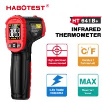 HABOTEST HT641 Infrarot-Thermometer, berührungsloses Laser-Temperaturmessgerät, Laser-IR-Oberflächenwerkzeug für Pizzaofen, Fleisch, Grillplatte