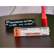1 pcs 1.5V(1.2V) 1400mAh Walkman Portable CD player gum battery special large capacity DIY lithium battery with TYPE-C port