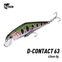 LEYDUN Japan Pesca Stream Angeln Locken 63mm 8g Sinking Minnow Peche Künstliche Harten Köder Für Bass Barsch Hecht Lachs forelle Köder
