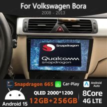 Android 15 Auto Radio Für VW Volkswagen Bora MT 2006-2010 Multimedia Video Player GPS NAVI 2DIN Qualcomm 4G WIFI Kopf Einheit QLED