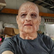 Halloween Herren Neuheit Maske Kostüm Party Latex Menschlicher Kopf Maske Alter Mann Cosplay Realistische Masken Streich Lustige Kopfbedeckung