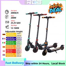 RCB R15 Monopattino Elettrico per Bambini 20 KM/H Velocità Massima 16KM Autonomia 3 Regolazioni di Altezza Piegabile Regalo Ideale per Bambini di 6+ Anni 80KG Carico Massimo