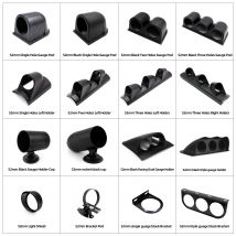 2 Zoll 52 mm Universal-Auto-Meter-Halter, schwarz, Einzel- und Doppel-Dreifach-Auto-Messgerät, Pod für links-rechts-Antriebsauto für 2 Zoll 52 mm Messgeräte