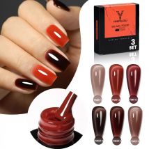 NEU YOKEFELLOW 10 ml Crystal Jelly Nude Red Pink Gel Nagellack Transparent Semi-permanent UV Gel Nail Art Soak Off Gel Lack