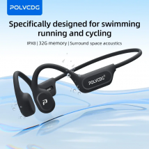 POLVCDG X9 Auricolari a conduzione ossea 32G IPX8 Design aperto impermeabile per nuoto Corsa Ciclismo Auricolari sospesi