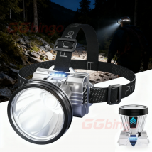GGbingo 10000mAh Rechargeable Headlamp Super Bright High Power Waterproof Emergency Fishing Camping Lantern Head Flashlight