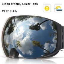 COPOZZ Occhiali da sci magnetici Uomo Donna Protezione UV400 Maschera da sci antiappannamento Sport all'aria aperta Snowboard Occhiali da sci Adulto