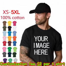 100 % Baumwolle, kurzärmelig, einfarbig, O-Ausschnitt, Freizeit, weiches T-Shirt, Tops, individueller Druck, Ihr eigenes Design, bedrucktes Unisex-T-Shirt