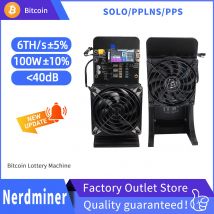 NerdminerQaxe++ Rev 6.1 6TH/s 100W Bitcoin Miner – Hocheffiziente SHA-256 BTC-Mining-Maschine für den Heim- und Solo-Mining-Betrieb