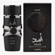 Asad Elixir Lattafa Perfume Hombre 100 ml – Fragancia Ambarada Especiada, Elegante y Duradera