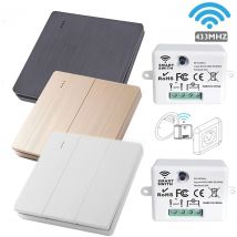 Szaoju 86 Wireless Smart RF 433Mhz 100-220V Pannello a parete con telecomando Mini ricevitore relè Interruttore lampada a luce LED per la casa