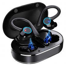 Cuffie Wireless 5.4 con Controllo Touch, Auricolari Bluetooth Sportivi Impermeabili, Cuffie Stereo HiFi con Bassi 9D e Microfono