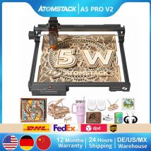 Atomstack A5 Pro V2 5W Macchina per incidere Incisore laser CNC fai-da-te per legno Metallo Acrilico Vetro Pelle Intaglio Taglierina da tavolo