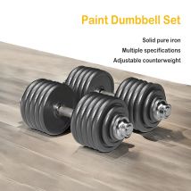 Reine Eisen-Backfarbe-Hantel, Herren- und Damen-Fitnessgeräte, verstellbare Langhantel, 100 kg, schwere, solide Hantel