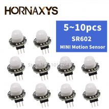 5/10 stücke/MINI Motion Sensor Detektor Modul SR602 Pyroelektrische Infrarot PIR kit sensorische schalter Halterung für arduino Diy mit objektiv