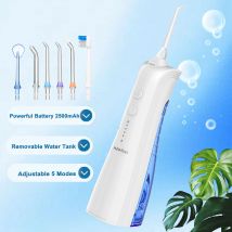 h2ofloss Irrigatore Orale Dentale Portatile Acqua Flosser Elettrico Acqua Pick Jet Denti Bretelle Detergente Ricaricabile Viaggio a Casa