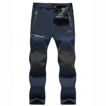 Men's Waterproof Softshell Winter Fleece Hiking Pants Windproof Outdoor Camping Fishing  Ski Pants Trousers