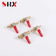 1/4 6mm 8mm 10mm12mm Rubinetto a sfera Valvola a sfera di intercettazione Tubo flessibile Barb Acqua in linea Olio Aria Gas Linea carburante Piccola valvola a sfera in ottone