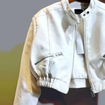 Biker Jackets Womens Jacket For Woman Autumn Armygreen Cargo Style Multi-Pockets Drawstring Camping Utility Hiking Trekking Sexy