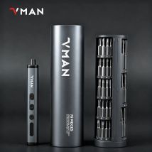 VMAN S2 MAX Set di cacciaviti elettrici di precisione con coppia a 5 velocità Cacciavite ricaricabile fai-da-te da 3,7 V Strumento di riparazione per smontaggio iPhone