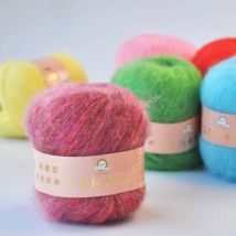 Angora Mohair Wollgarn zum Stricken, Strick faden, Pullover Schal, 50 Gramm/Ball, geschwollene, weiche, warme, klobige Garne