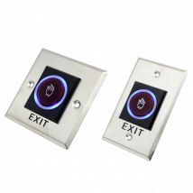 5YOA No Touch Square Stainless Steel Metal Door Release Switch Exit Button Touchless IR Contactless Infrared Enhanced Hygiene