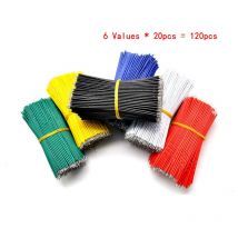 120 sztuk/zestaw 24AWG cynowany Breadboard PCB kabel lutowniczy 24AWG 8cm Fly przewód mostkujący