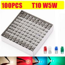 100Pcs bianco T10 W5W 501 194 chiaro segnale lampada vetro 12V 5W W2.1x9.5d singolo filamento Auto lampadina Auto luce