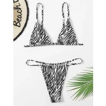 Sexy Zebra-Bikini, 2023, Damen-Badeanzug, weibliche Bademode, Damen-Mini-Tanga-Bikini-Sets, Sommer, Strandkleidung, Schwimmen für Badeanzüge
