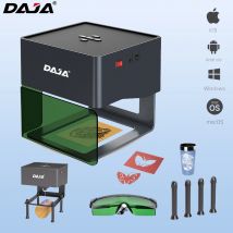 DAJA DJ6 grabador láser 3W CNC máquina de grabado de corte láser Mini logotipo pintado etiqueta de perro impresora cortador pintado Metal madera