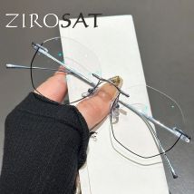 ZIROSAT 632-E β TitaniumTint Linsen Myopiebrille Lesebrille Randloses Brillengestell für Männer oder Frauen