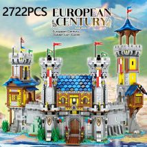 2722 Stück mittelalter liche Burg Bausteine Modell europäischen Stil Stadtansicht Moc Ziegel Spielzeug kreative Desktop-Dekoration Spielzeug für Kinder