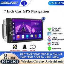 7 "Android 14 Octa Core 4G RAM 64G ROM Universale Doppio 2 Din per Nissan Auto Audio Stereo Navigazione GPS Radio Auto Multimedia